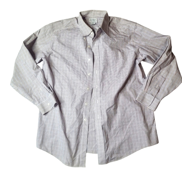 Ll Bean Traditional Fit Cotton Button Down Down 16-32 - Picture 1 of 5